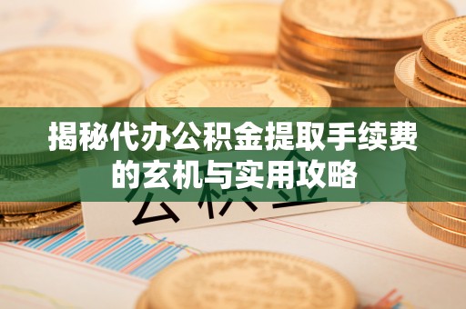 云和揭秘代办公积金提取手续费的玄机与实用攻略