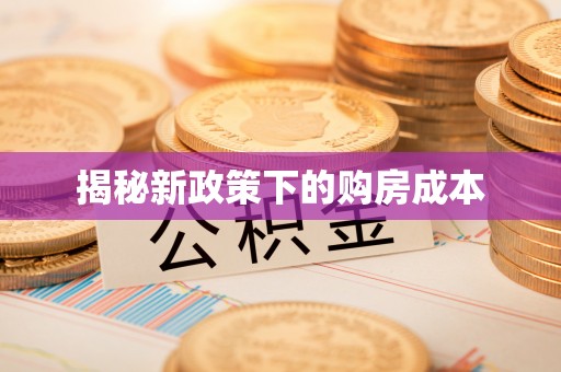 云和揭秘新政策下的购房成本